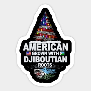 Christmas Tree  American Grown With Djiboutian Roots - Gift for Djiboutian From Djibouti Sticker